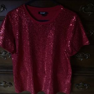 DKNY sequin top